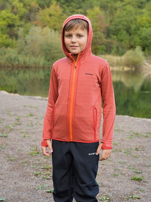 HUSKY Artic Zips K толстовка дитяча з капюшоном, червона/чорна синя