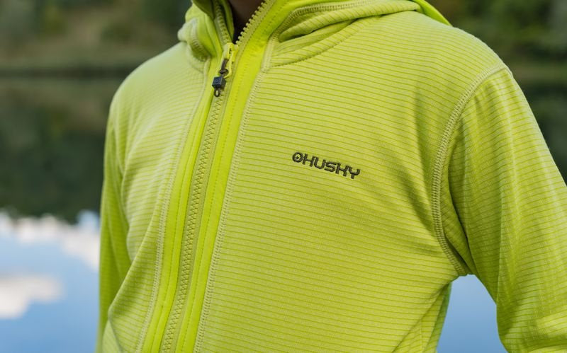 HUSKY Artic Zips толстовка з капюшоном дитяча, яскраво-зелена / темна хакі
