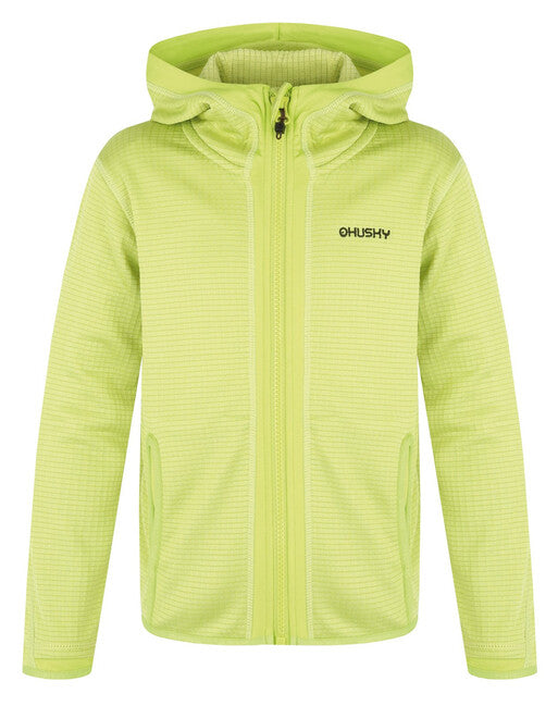 HUSKY Artic Zips толстовка з капюшоном дитяча, яскраво-зелена / темна хакі