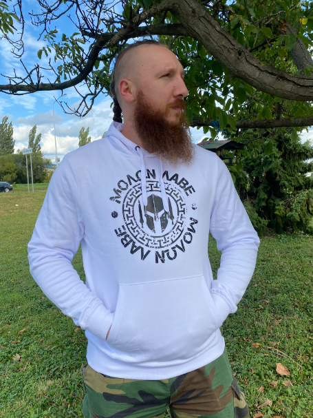 DRAGOWA Molon Labe толстовка з капюшоном чоловіча, чорна 320g/m2