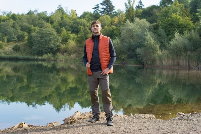 HUSKY Dresles папертраву жилет чоловічий, темно-сірий зелений