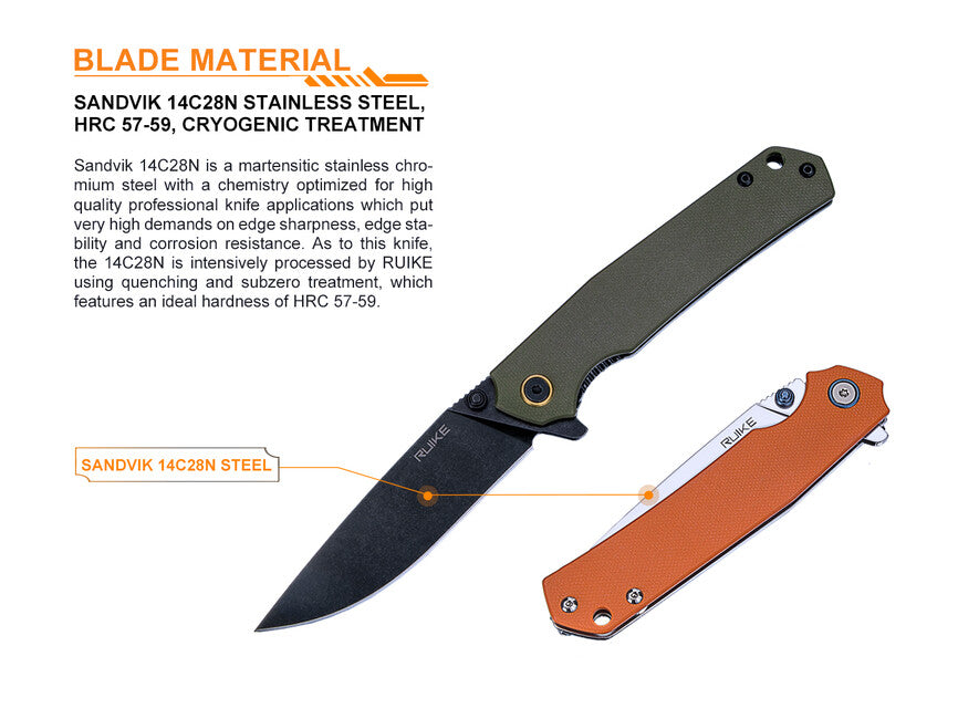 Ruike P801 ніж, зелений