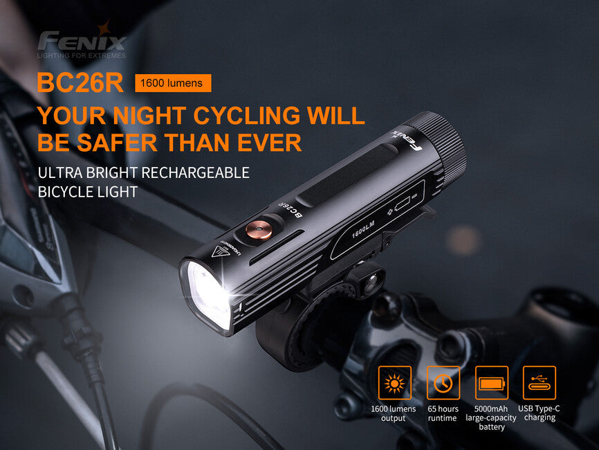 Fenix набір налобного ліхтара BC26R і мигалки BC05R V2.0 для велосипеда