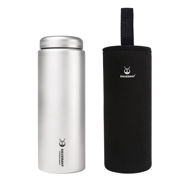 Silverant титанова пляшка з плоскою кришкою, 600 ml