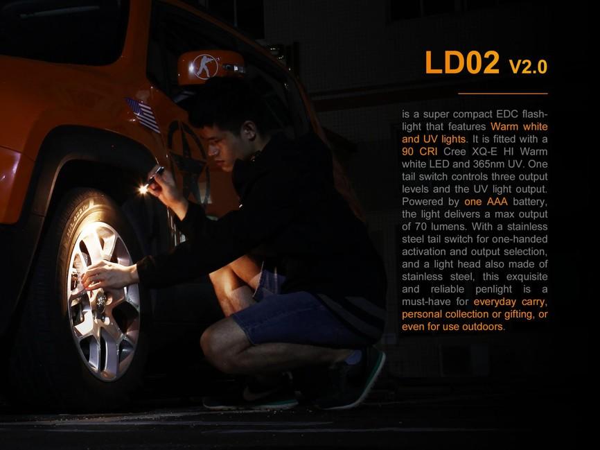 Fenix LD02 High CRI + UV ліхтар
