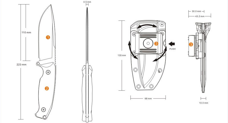 Ruike Jager F118 ніж