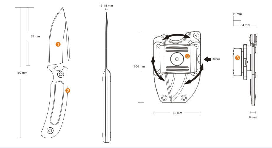 Ruike Hornet F815 ніж