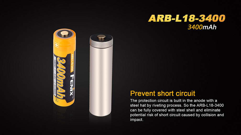 Fenix акумулятор 18650 Li-Ion 3400mAh