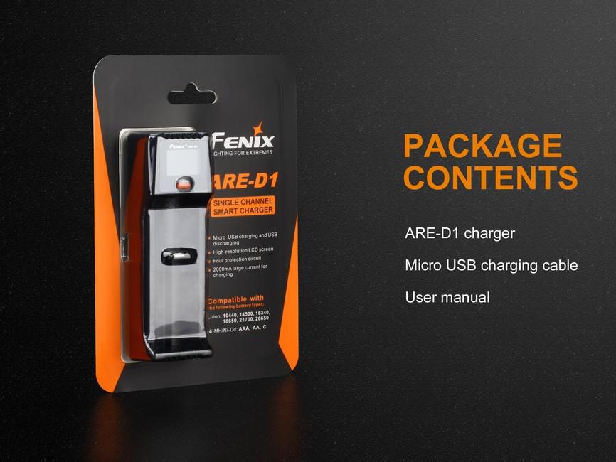 Fenix ARE-D1 USB зарядний пристрій для Li-ion, NiMH