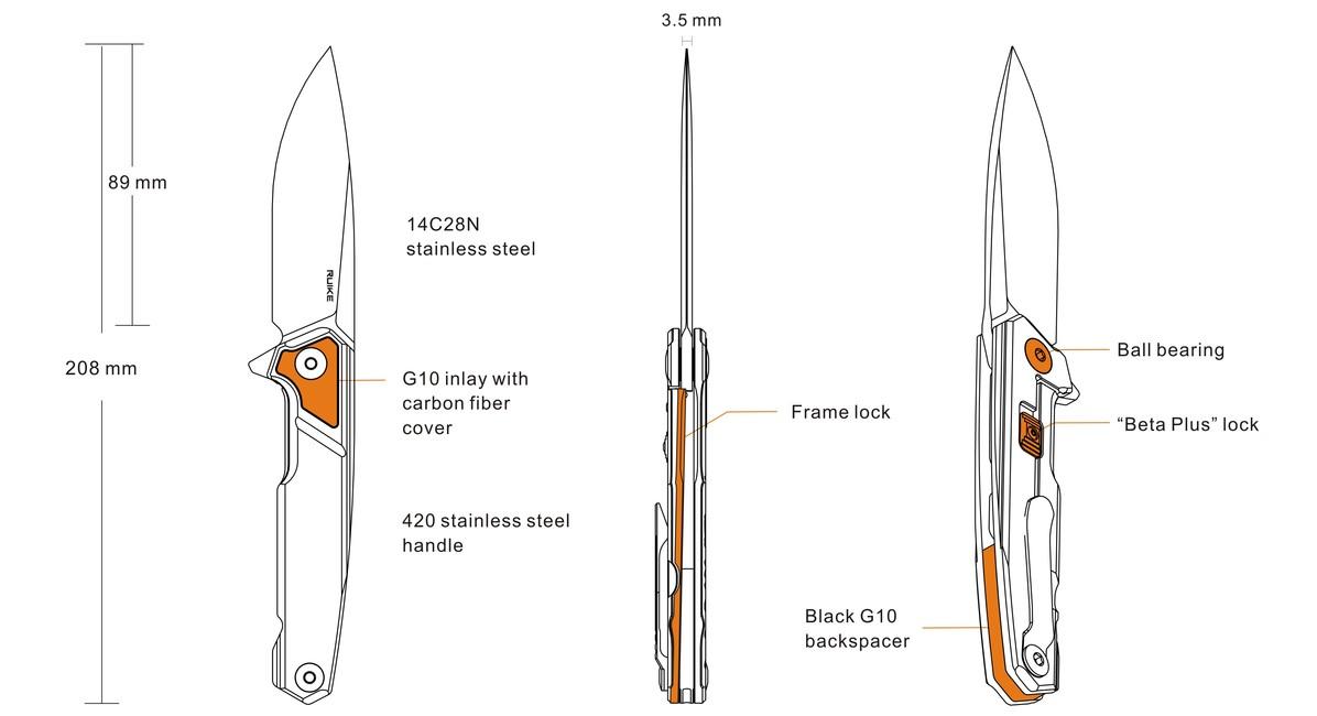 Ruike P875-SZ складаний кишеньковий ніж