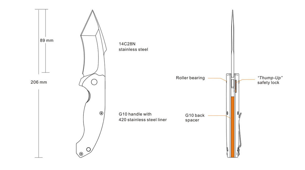 Ruike P851-B кишеньковий ніж