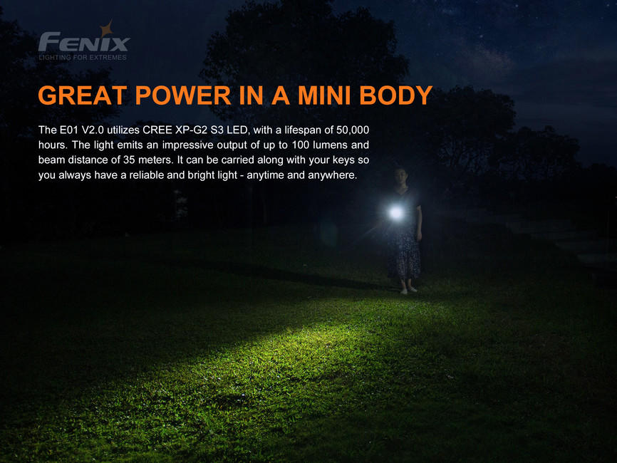 Fenix E01 V2.0 мініатюрний ліхтар