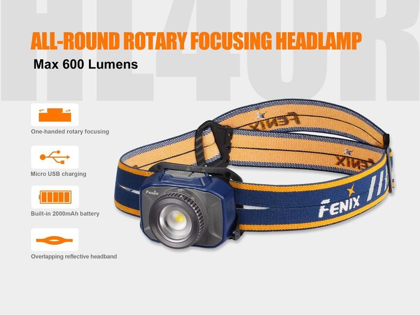 Fenix HL40R налобний ліхтар, синій