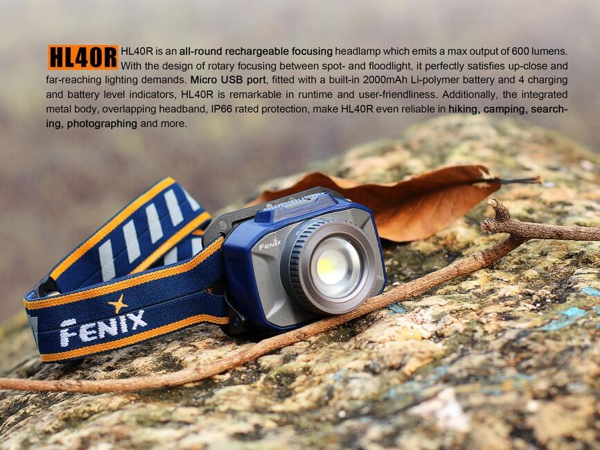 Fenix HL40R налобний ліхтар, синій
