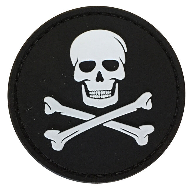 WARAGOD Jolly Roger PVC нашивка, чорна та біла