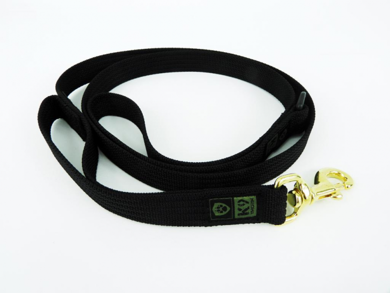 K9 Thorn повідець із 2 ручками 200см, чорний