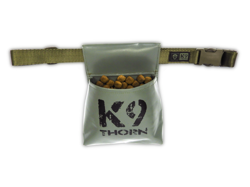 K9 Thorn сумка для ласощів з поясом відкрита, оливкова