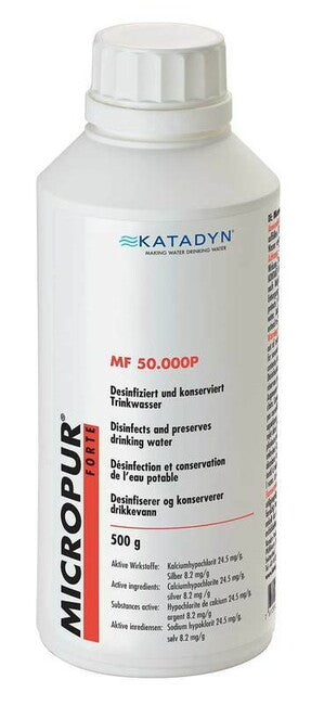 Katadyn Micropur Forte MF 50'000P порошок для дезінфекції води, 500g
