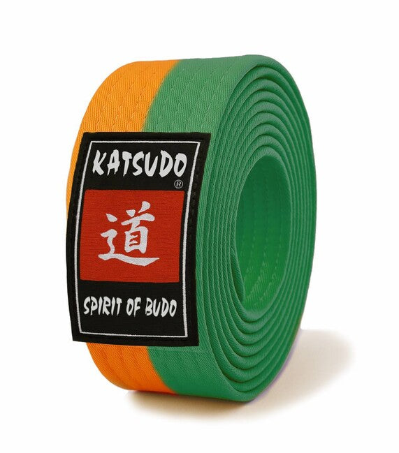 Katsudo Master пояс obi, помаранчево-зелений