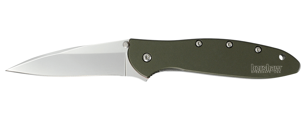 Kershaw Leek складаний ніж 7,6 см, оливково-зелений, алюміній