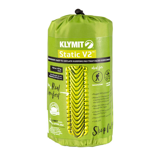 Klymit Static V2 килимок, зелений