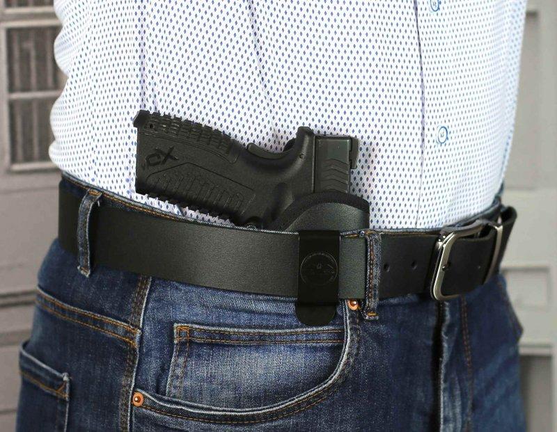 Falco Smith IWB нейлоновий чохол для Glock 19 носіння всередину штанів, чорний правий
