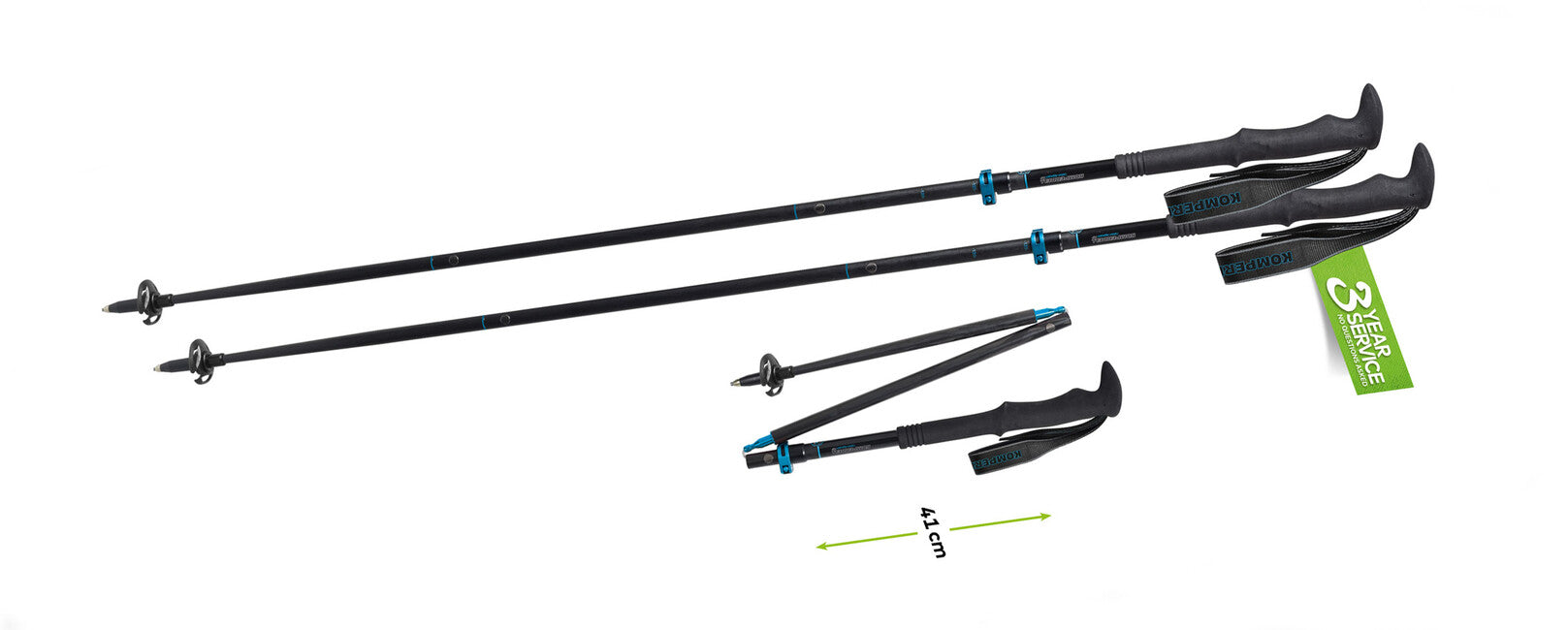Komperdell Carbon FXP.4 Exp. Vario складна палиця, 115-135 см, 1 пара