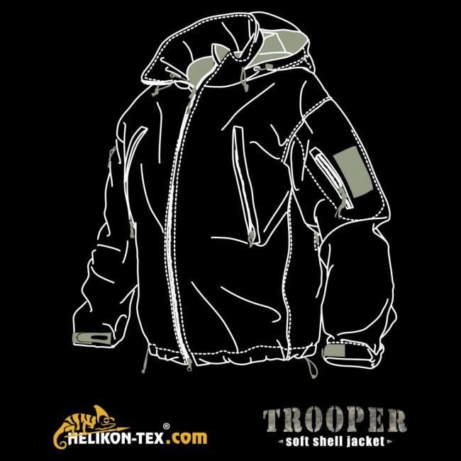 Helikon-Tex Trooper софтшел куртка, Alpha Зелений
