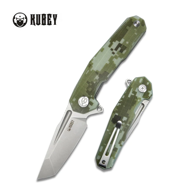 KUBEY Carve складний ніж, сталь AUS 10, камуфляж