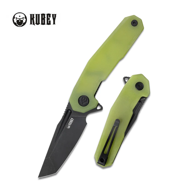KUBEY Carve складаний ніж сталь AUS 10, жовта