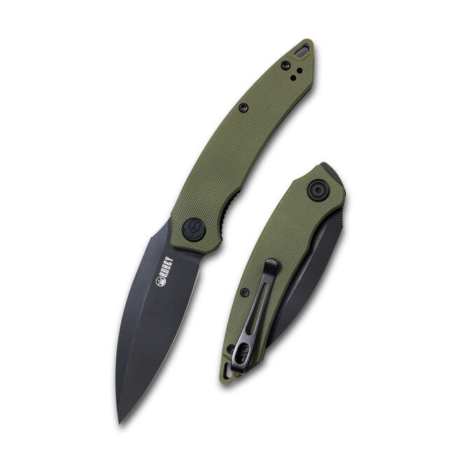 KUBEY Leaf Green & Black складаний ніж