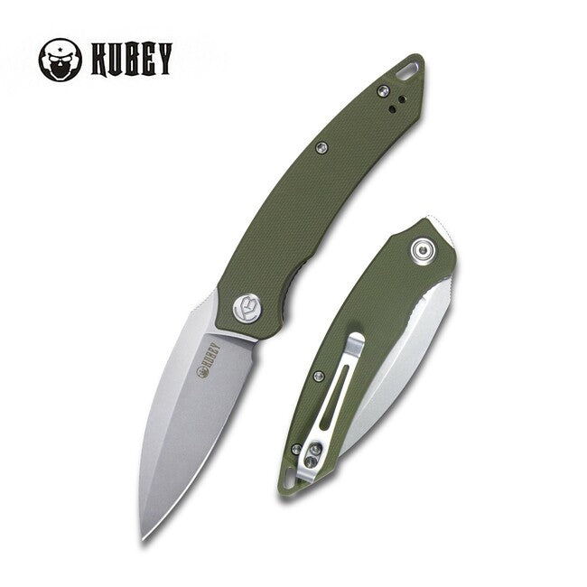 KUBEY складаний ніж Leaf Green G10