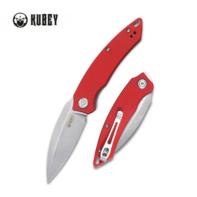 KUBEY Leaf складаний ніж, червоний G10