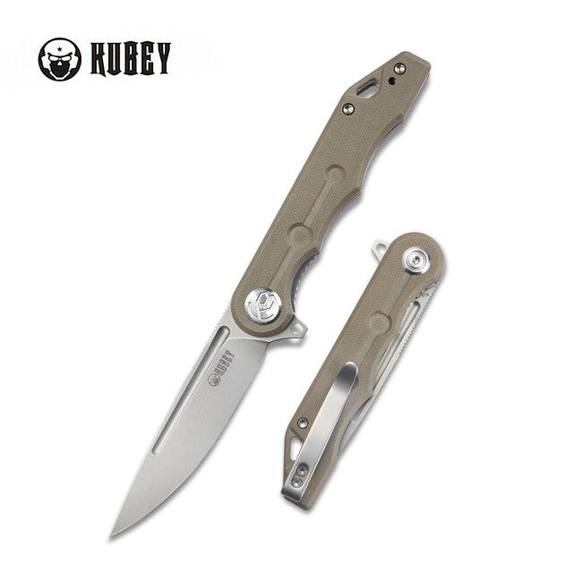 KUBEY Mizo складаний ніж tan G10