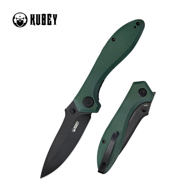 KUBEY Ruckus складний ніж, зелений і чорний