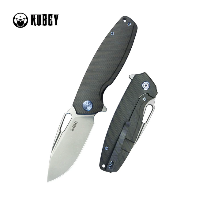 KUBEY Tityus складаний ніж Flame ContouRed Titanium
