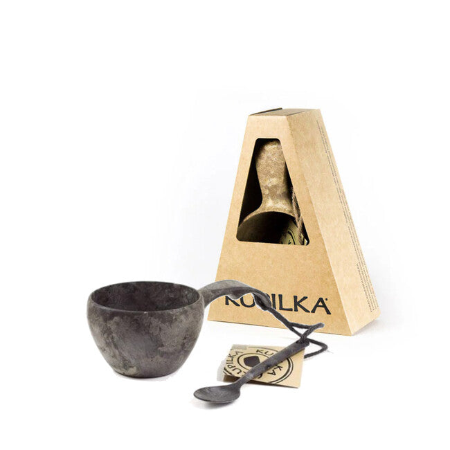 Kupilka кружка з ложкою, 210 ml, чорна