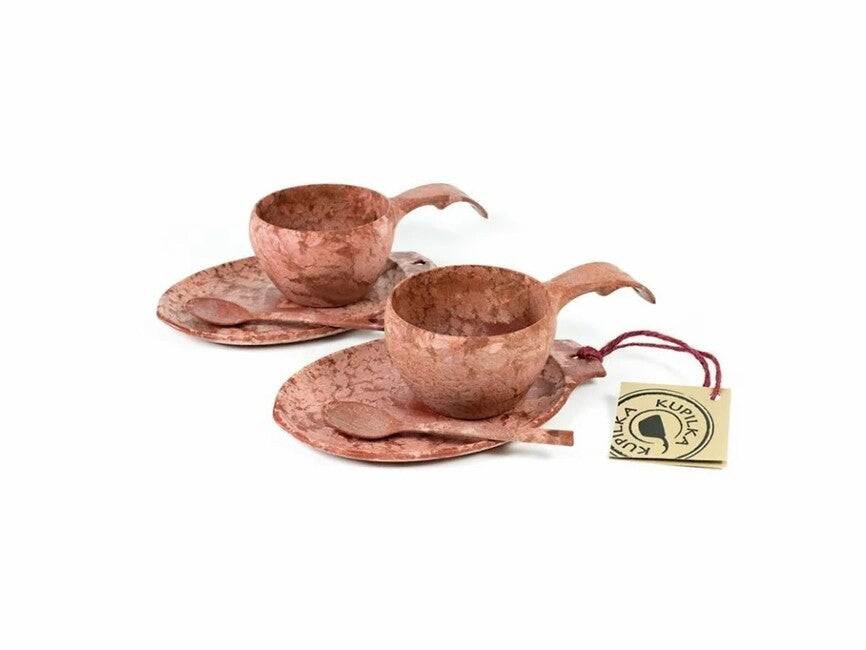 Kupilka Slow down set 2 x чашка з тарілкою та ложкою Red, червоний