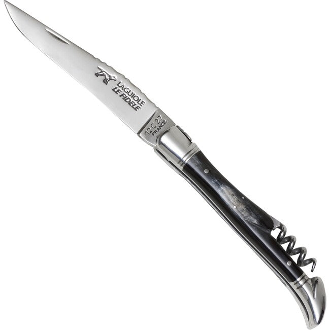 Laguiole le Fidele Bufallo Horn кишеньковий ніж Kl 90 mm, Korkenz