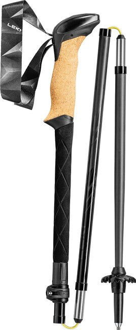 LEKI Black Series FX Carbon трекінгові палиці, чорна-прозора-природна вуглецева, 110–130 см