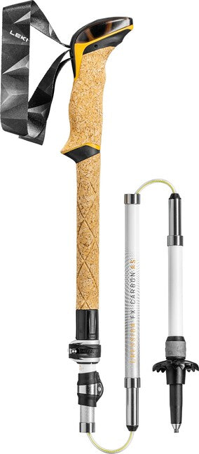 LEKI Cressida FX Carbon AS треккінгові палиці, біло-манго-срібна, 100 - 120 см
