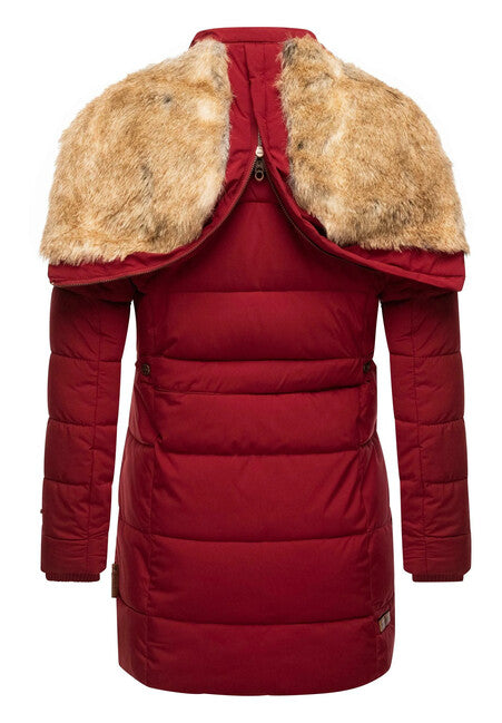 Marikoo LIEBLINGS JACKE зимова куртка жіноча з капюшоном, червона