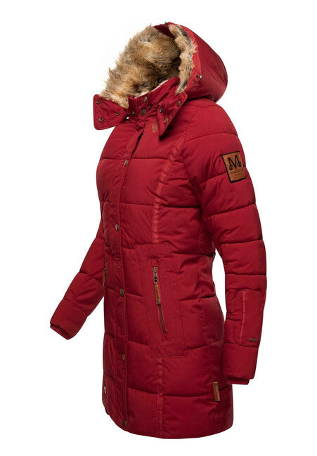 Marikoo LIEBLINGS JACKE зимова куртка жіноча з капюшоном, червона