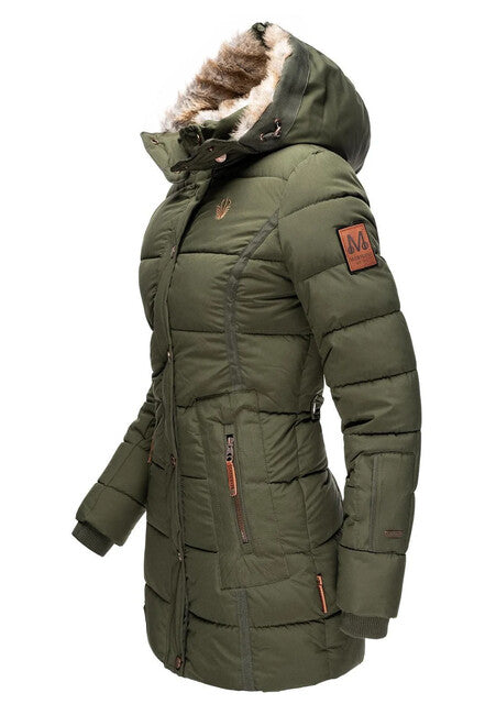 Marikoo LIEBLINGS JACKE зимова куртка жіноча з капюшоном, оливкова