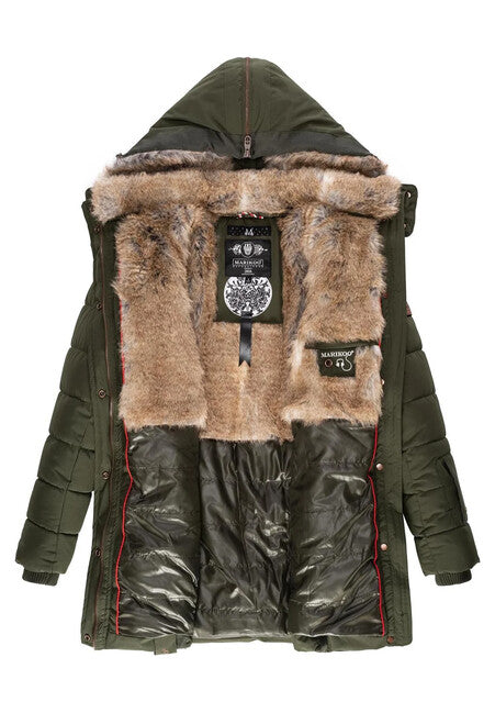 Marikoo LIEBLINGS JACKE зимова куртка жіноча з капюшоном, оливкова