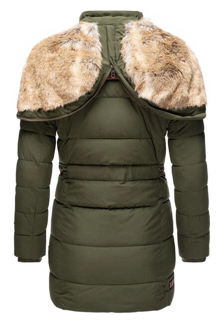 Marikoo LIEBLINGS JACKE зимова куртка жіноча з капюшоном, оливкова