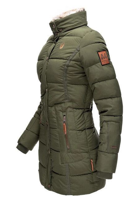 Marikoo LIEBLINGS JACKE зимова куртка жіноча з капюшоном, оливкова