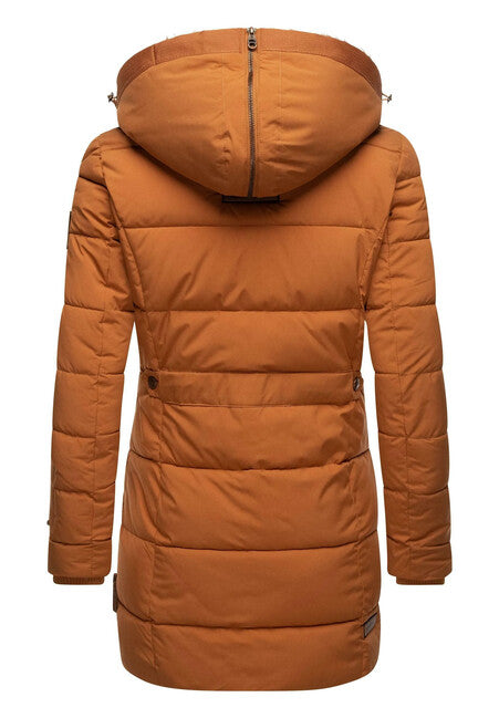 Marikoo LIEBLINGS JACKE зимова куртка жіноча з капюшоном, ржавий кориця