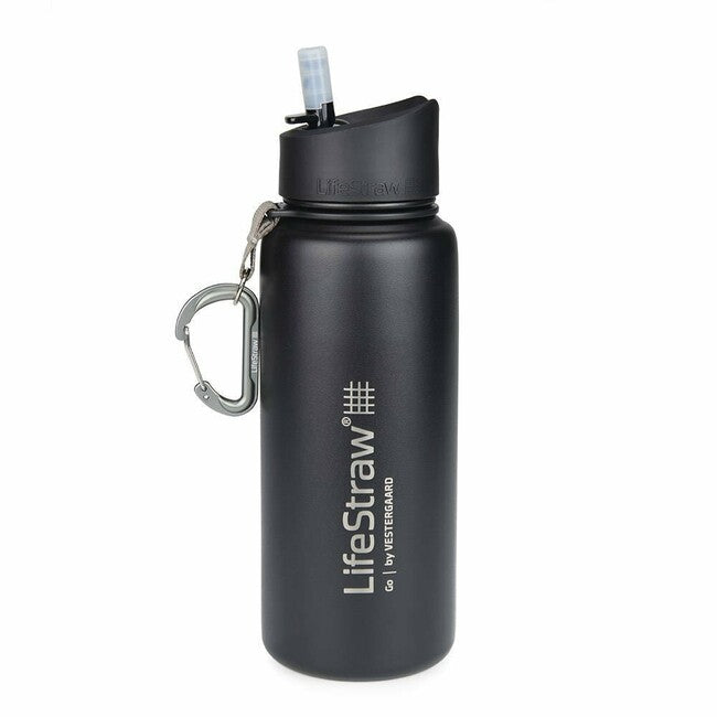 Lifestraw Go фільтраційна пляшка Stainless Steel 700ml, чорна