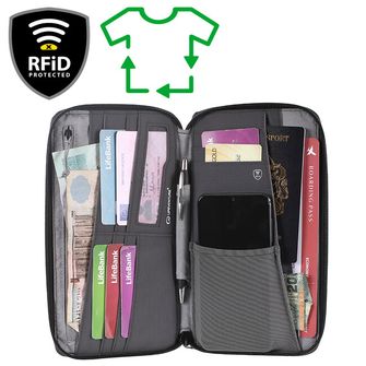 Lifeventure cestovний чохол для документів із захистом RFID, сірий
